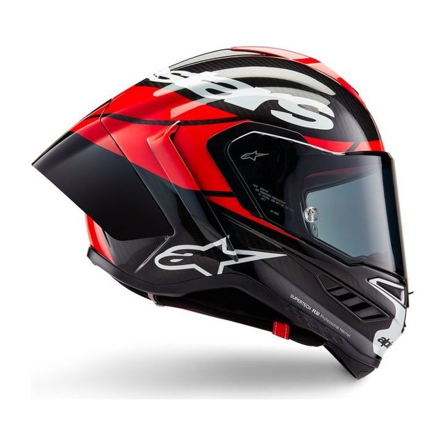 Alpinestars Supertech R10 Element Black/Carbon Bright Red/White Glossy